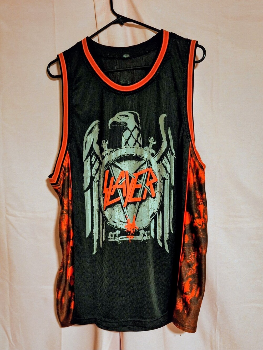 Slayer Black & Red Sleeveless Graphic Tank Top Men Large